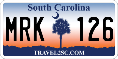SC license plate MRK126