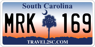 SC license plate MRK169