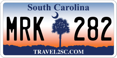 SC license plate MRK282