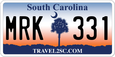 SC license plate MRK331