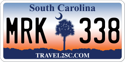 SC license plate MRK338