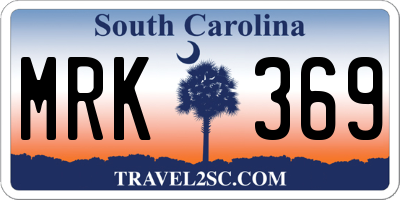 SC license plate MRK369