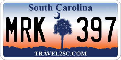 SC license plate MRK397