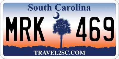 SC license plate MRK469