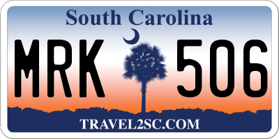 SC license plate MRK506