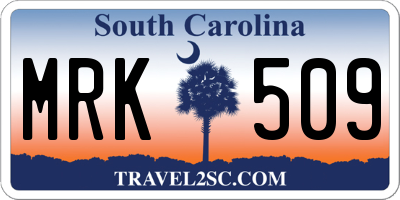 SC license plate MRK509