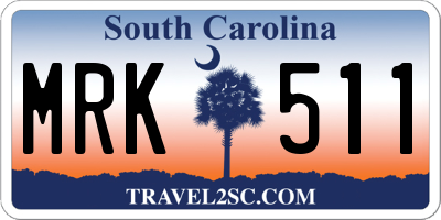 SC license plate MRK511