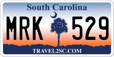 SC license plate MRK529