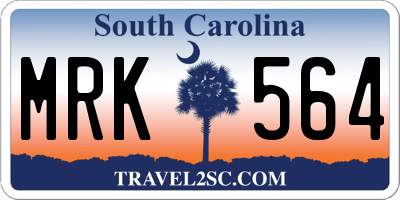 SC license plate MRK564