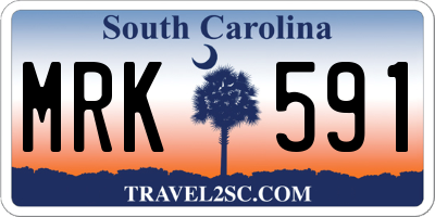 SC license plate MRK591