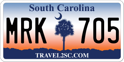 SC license plate MRK705