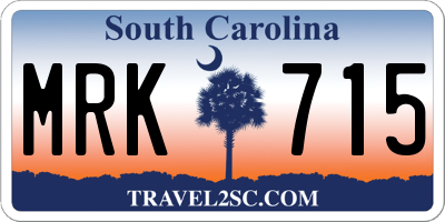 SC license plate MRK715