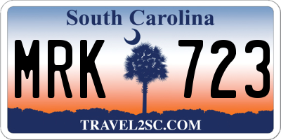 SC license plate MRK723