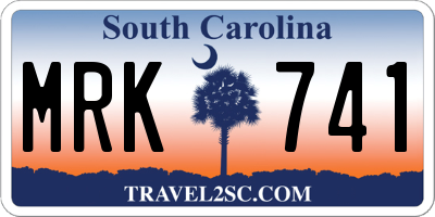 SC license plate MRK741