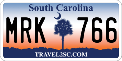 SC license plate MRK766