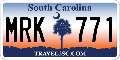 SC license plate MRK771