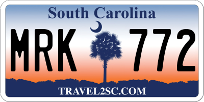 SC license plate MRK772