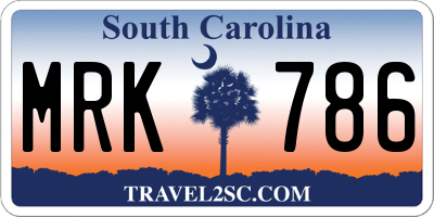 SC license plate MRK786