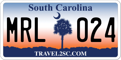 SC license plate MRL024