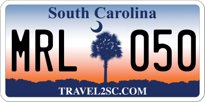 SC license plate MRL050