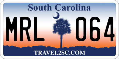 SC license plate MRL064