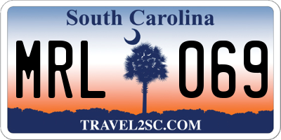 SC license plate MRL069