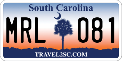 SC license plate MRL081