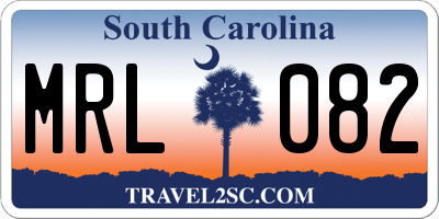 SC license plate MRL082