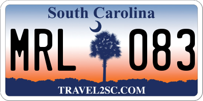 SC license plate MRL083