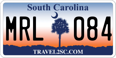 SC license plate MRL084