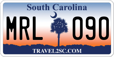 SC license plate MRL090