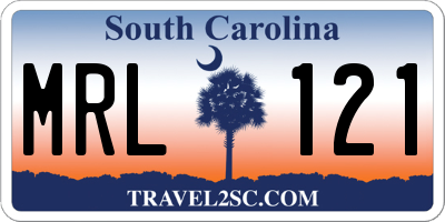 SC license plate MRL121