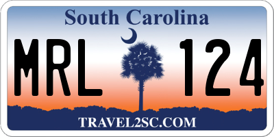 SC license plate MRL124