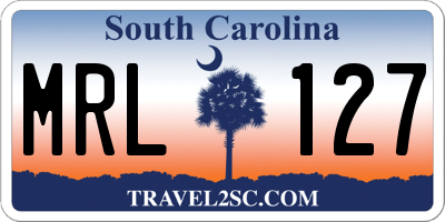 SC license plate MRL127