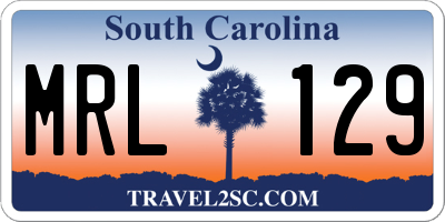 SC license plate MRL129