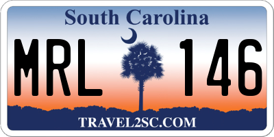 SC license plate MRL146