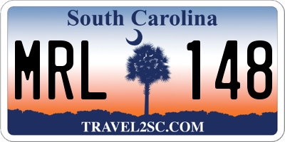 SC license plate MRL148