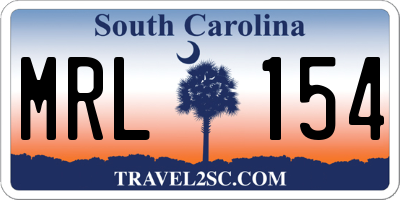 SC license plate MRL154