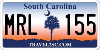 SC license plate MRL155