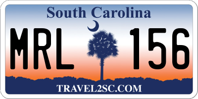 SC license plate MRL156