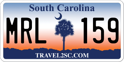 SC license plate MRL159