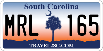SC license plate MRL165