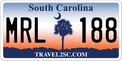 SC license plate MRL188