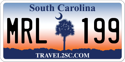SC license plate MRL199