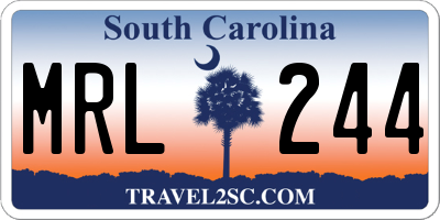SC license plate MRL244
