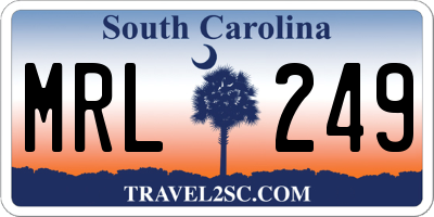 SC license plate MRL249