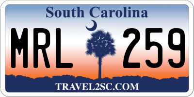 SC license plate MRL259