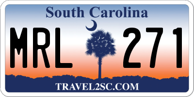 SC license plate MRL271
