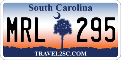 SC license plate MRL295