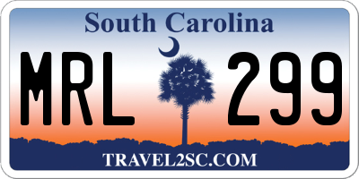 SC license plate MRL299